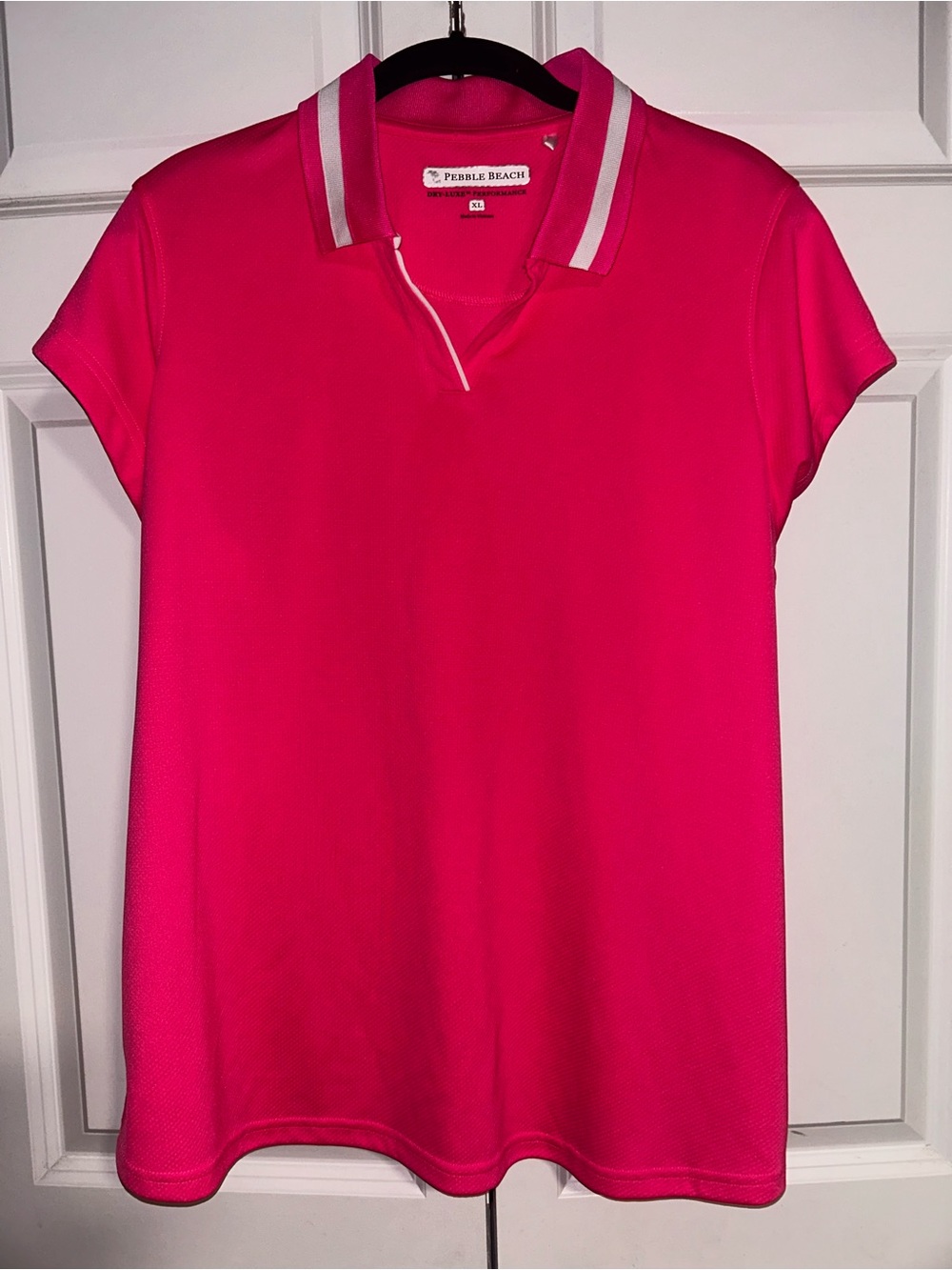 Pebble Beach Hot Pink Short-Sleeve Sport Polo